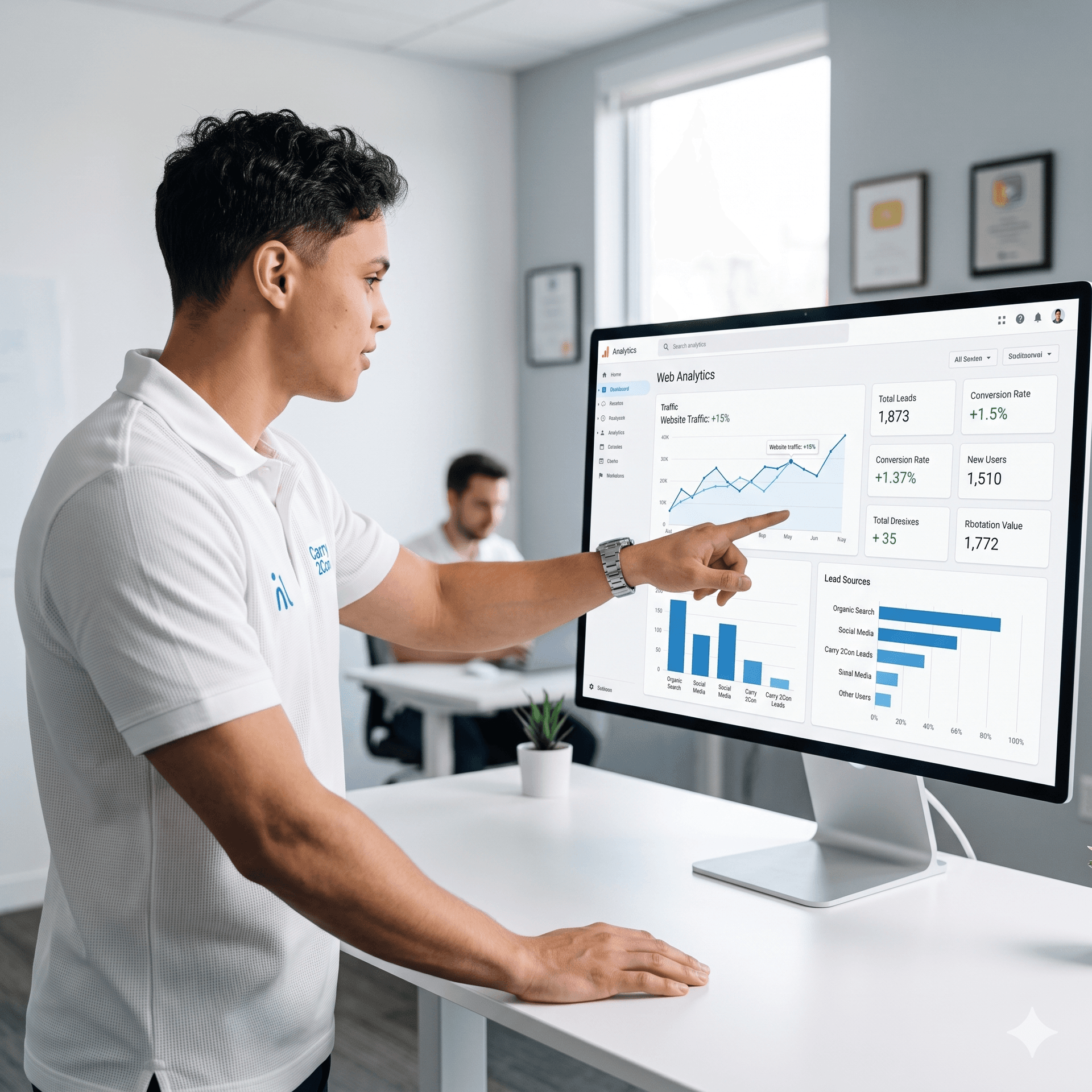 Founder reviewing live campaign analytics